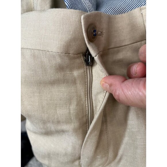 Blackberrys Mens linen blend office trouser pants Beige sz 36 - Picture 12 of 12